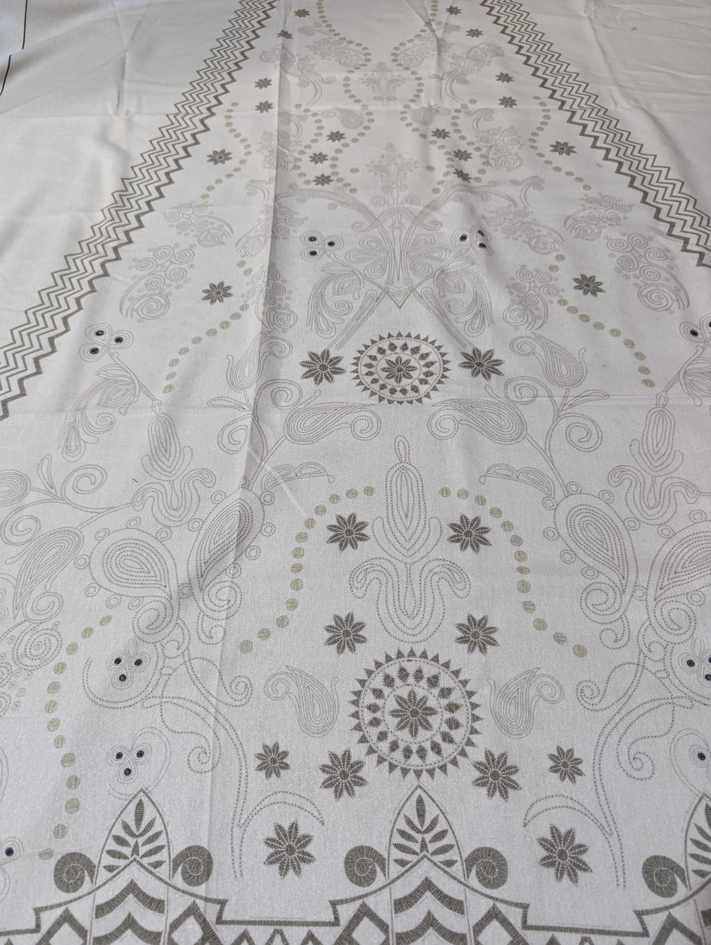 Ethnic winter  karandi printed kaftan shirt unstitched