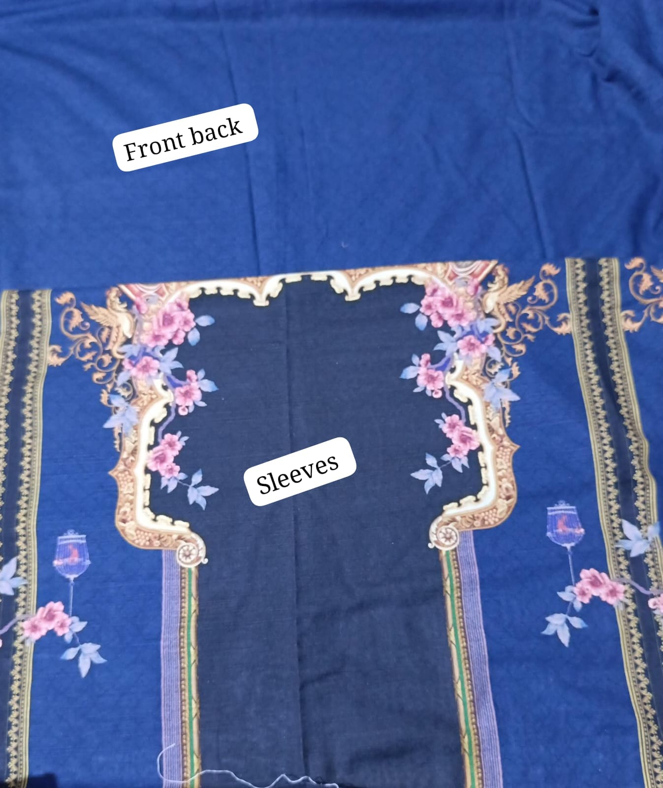 Branded khaddar printed shirt