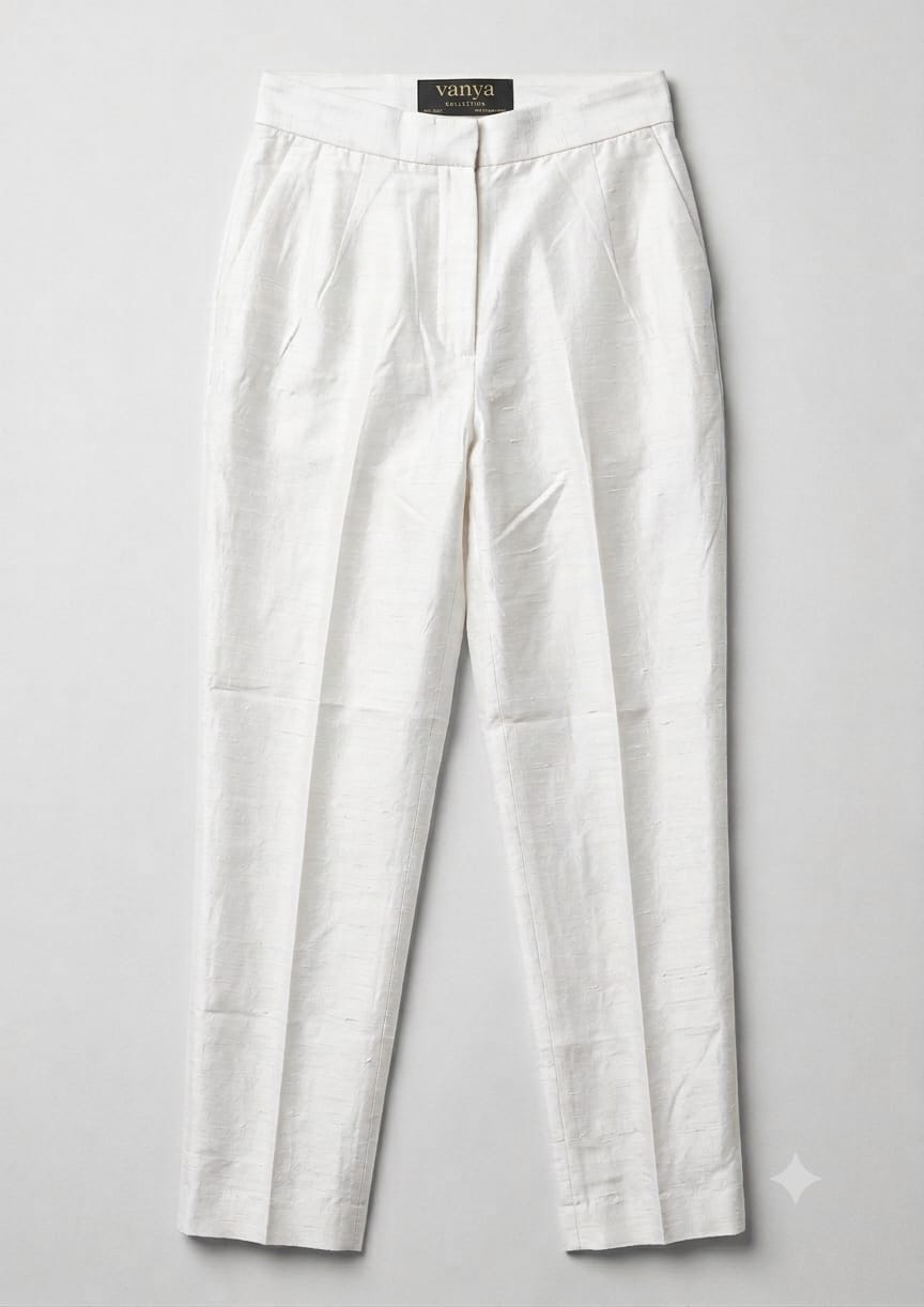 Vanya raw silk trouser pent style xsmall