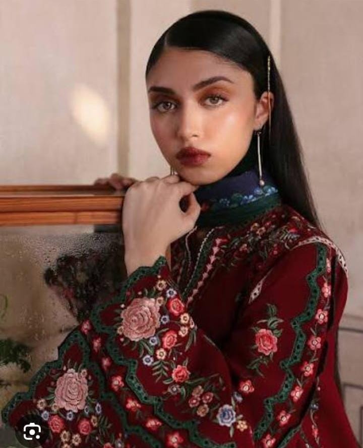 HussainRehar winter khaddar luxury emb 2pc