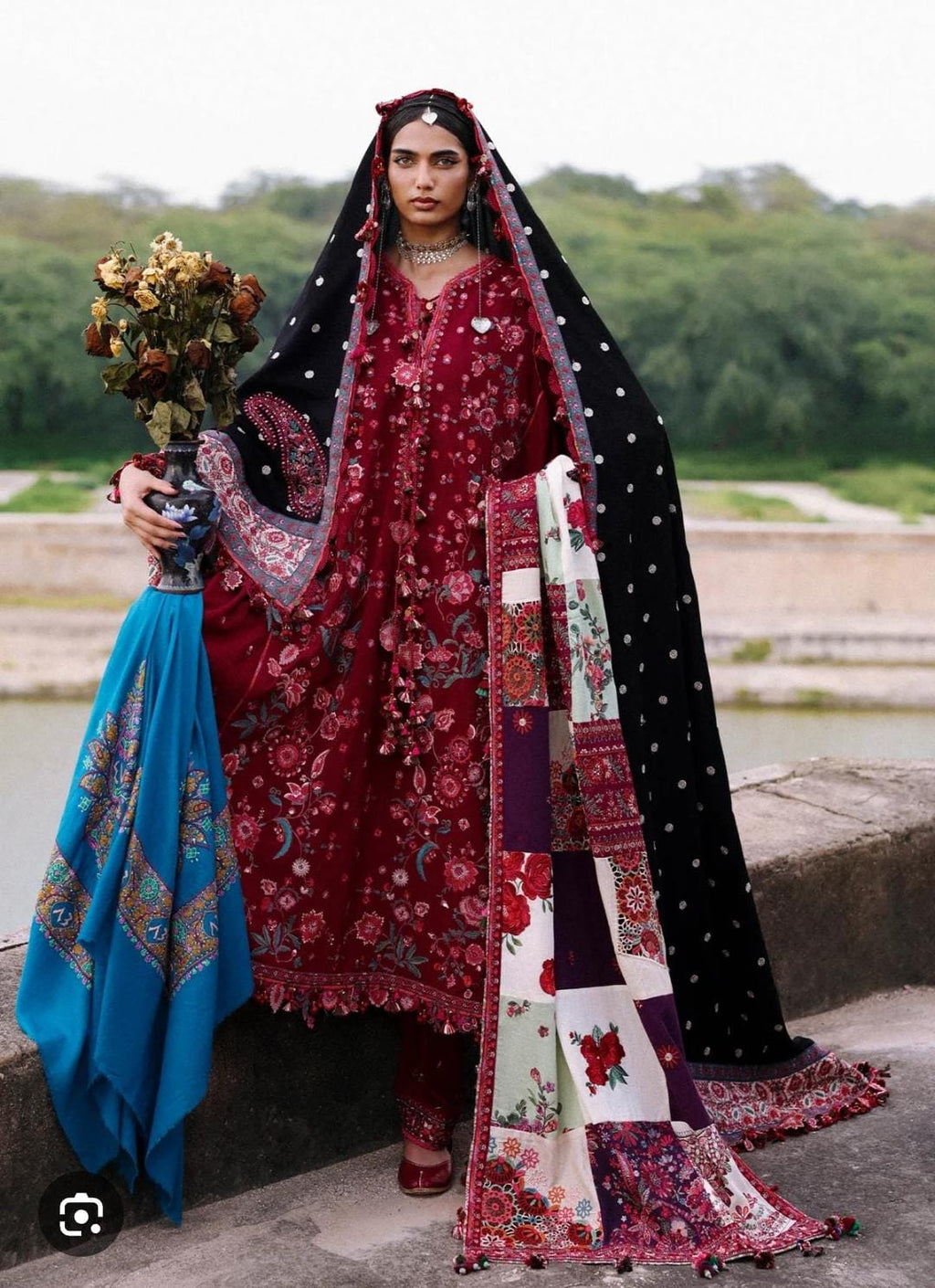 HussainRehar leftover karandi embroidered 2pc