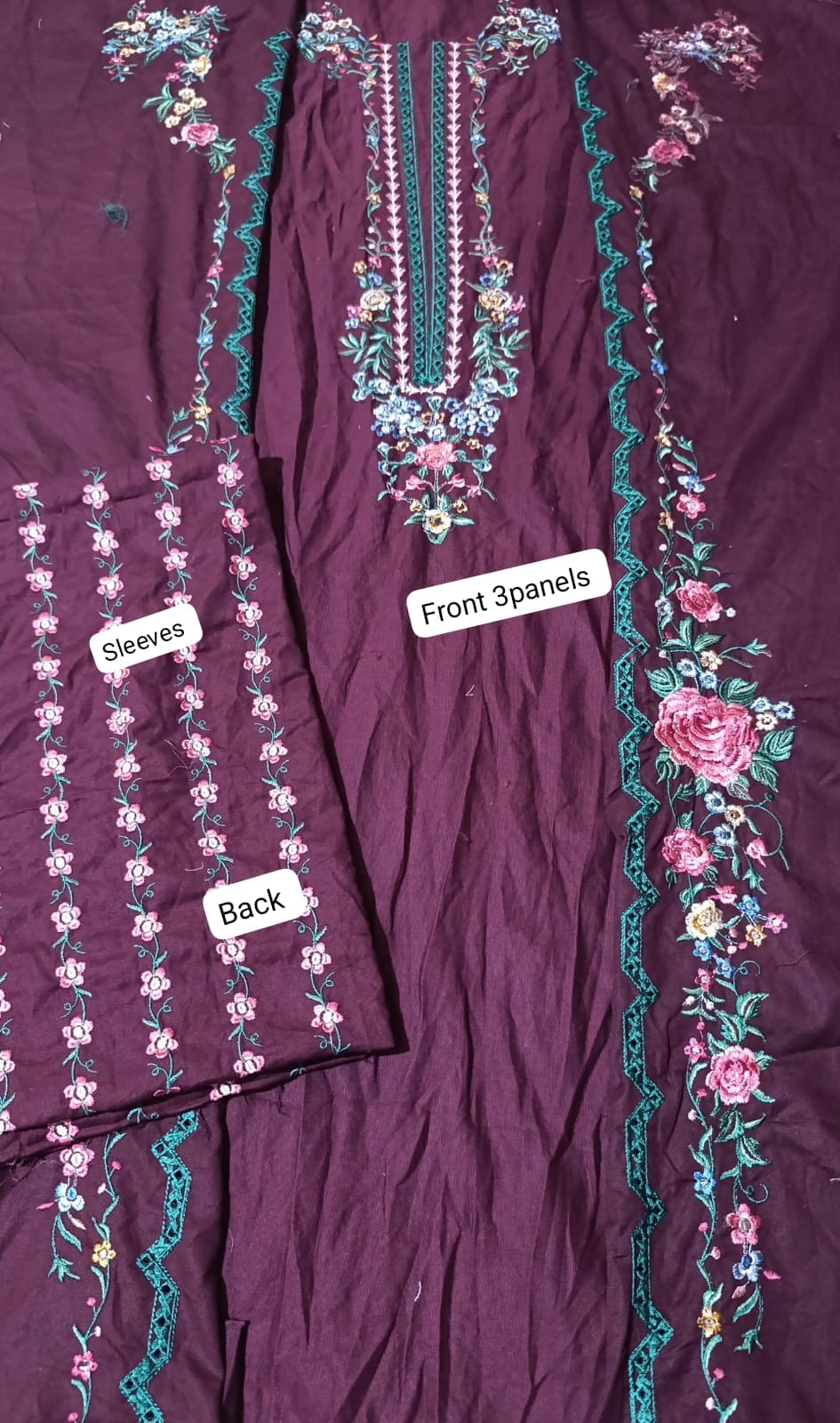 HussainRehar winter emb shirt back width 25