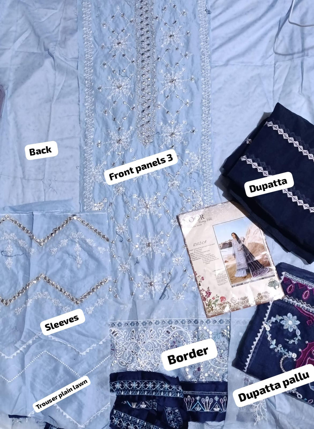 Noor by Sadia asad emb lawn Pani work bfresh 3pc