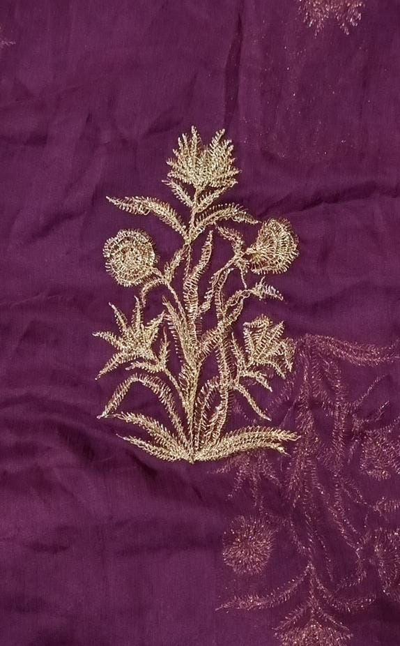 Branded emb chiffon dupatta