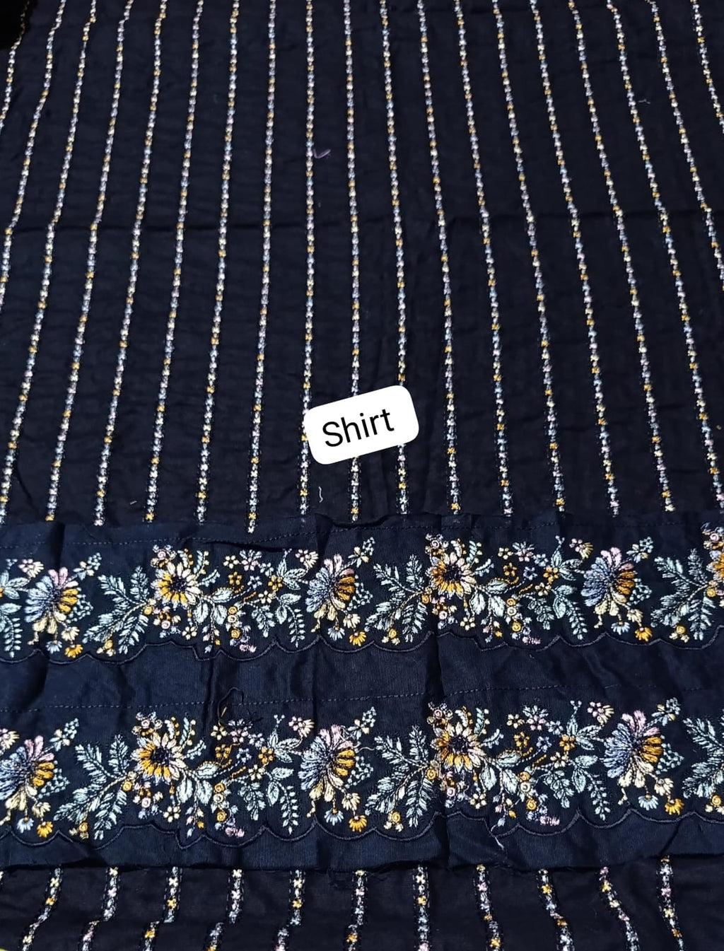 HussainRehar winter khaddar heavy emb shirt