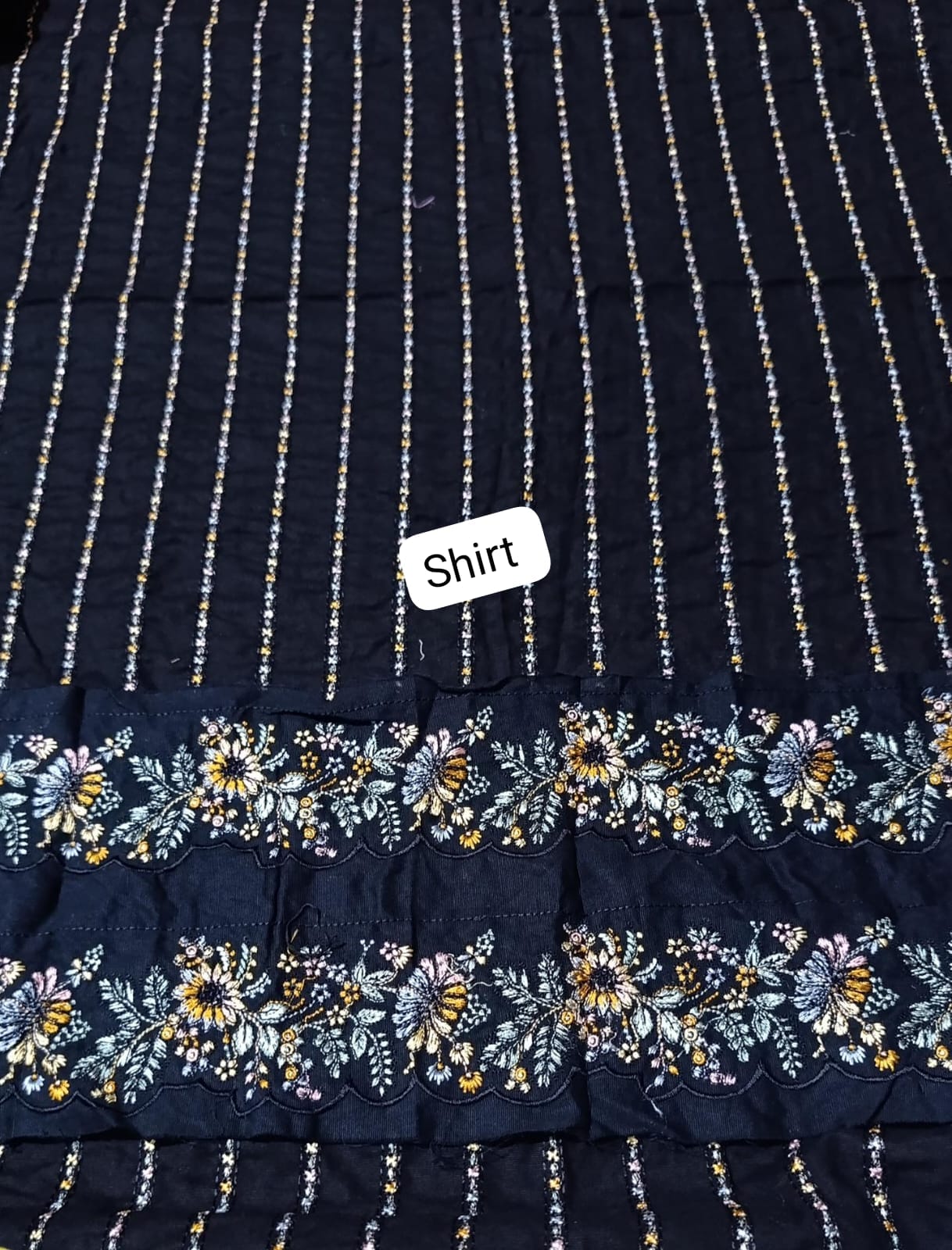 HussainRehar winter khaddar heavy emb shirt