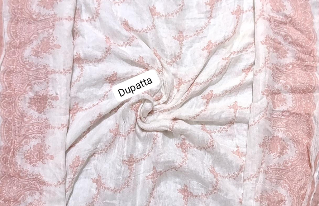 Nishat printed khaddi net dupatta