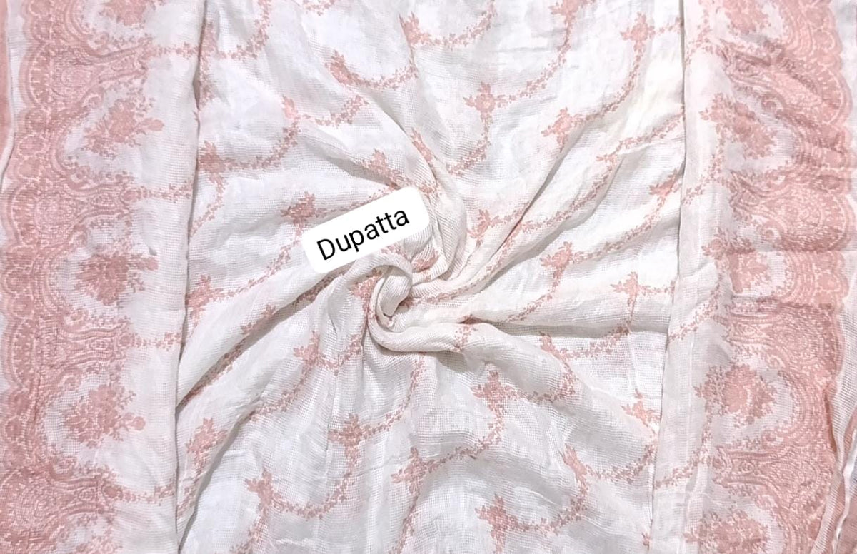 Nishat printed khaddi net dupatta