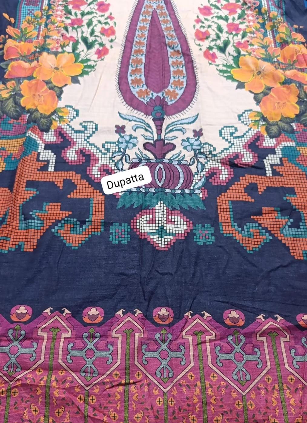Branded winter printed khaddar dupatta