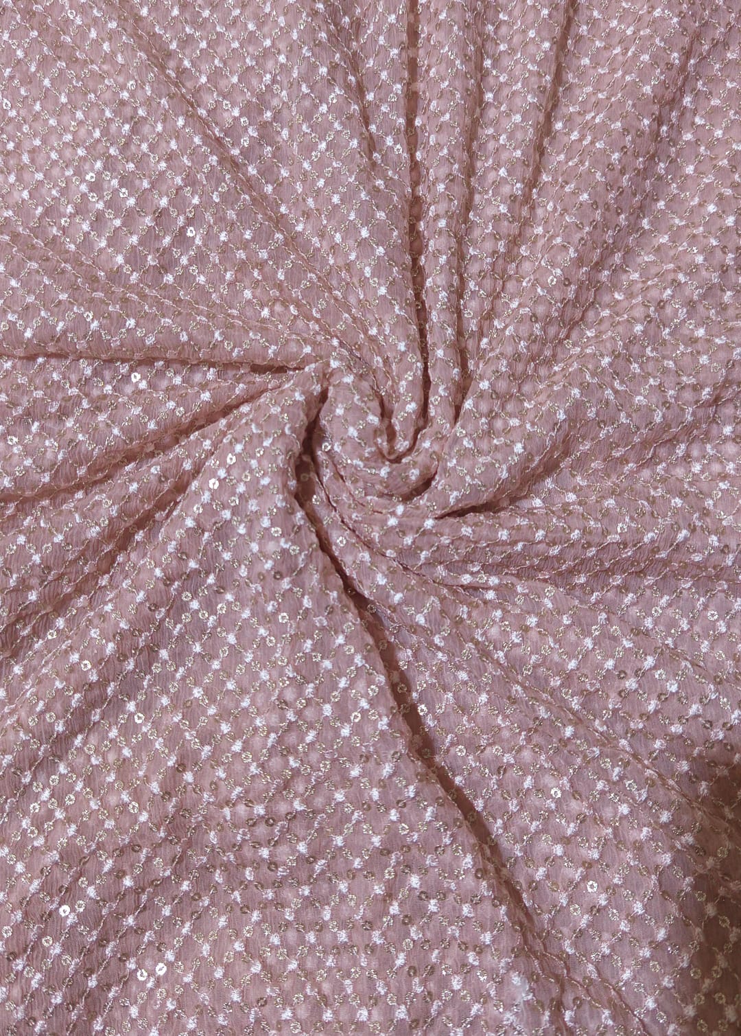 Faizasaqlain chiffon embroidered shirt 3yard fabric