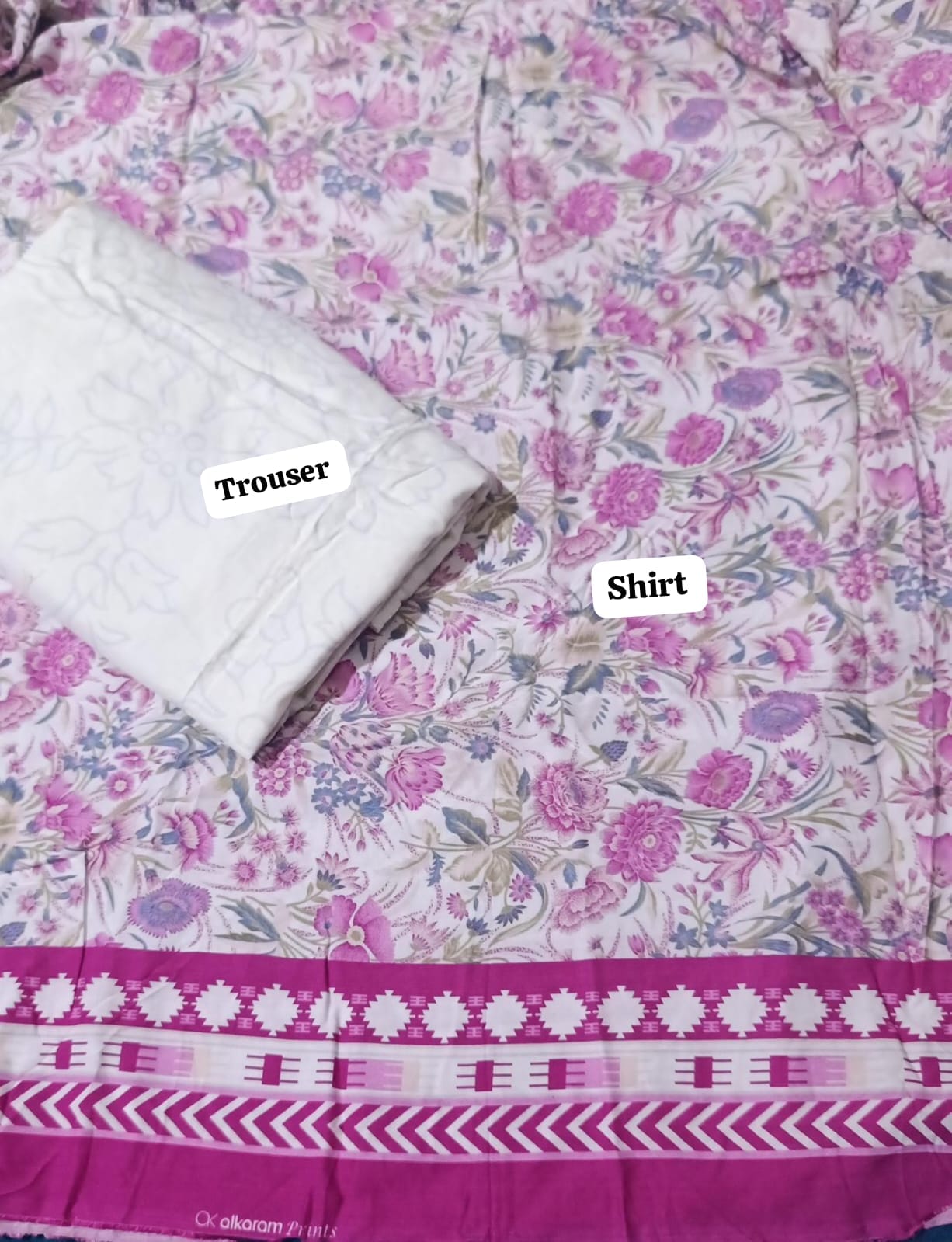 Alkaram winter printed linen 2pc