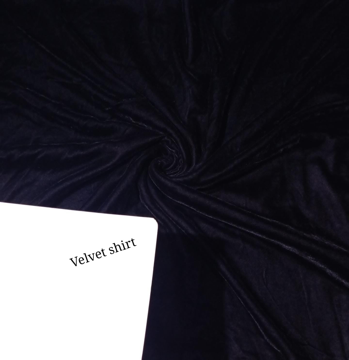 Hussain rehar velvet shirt black