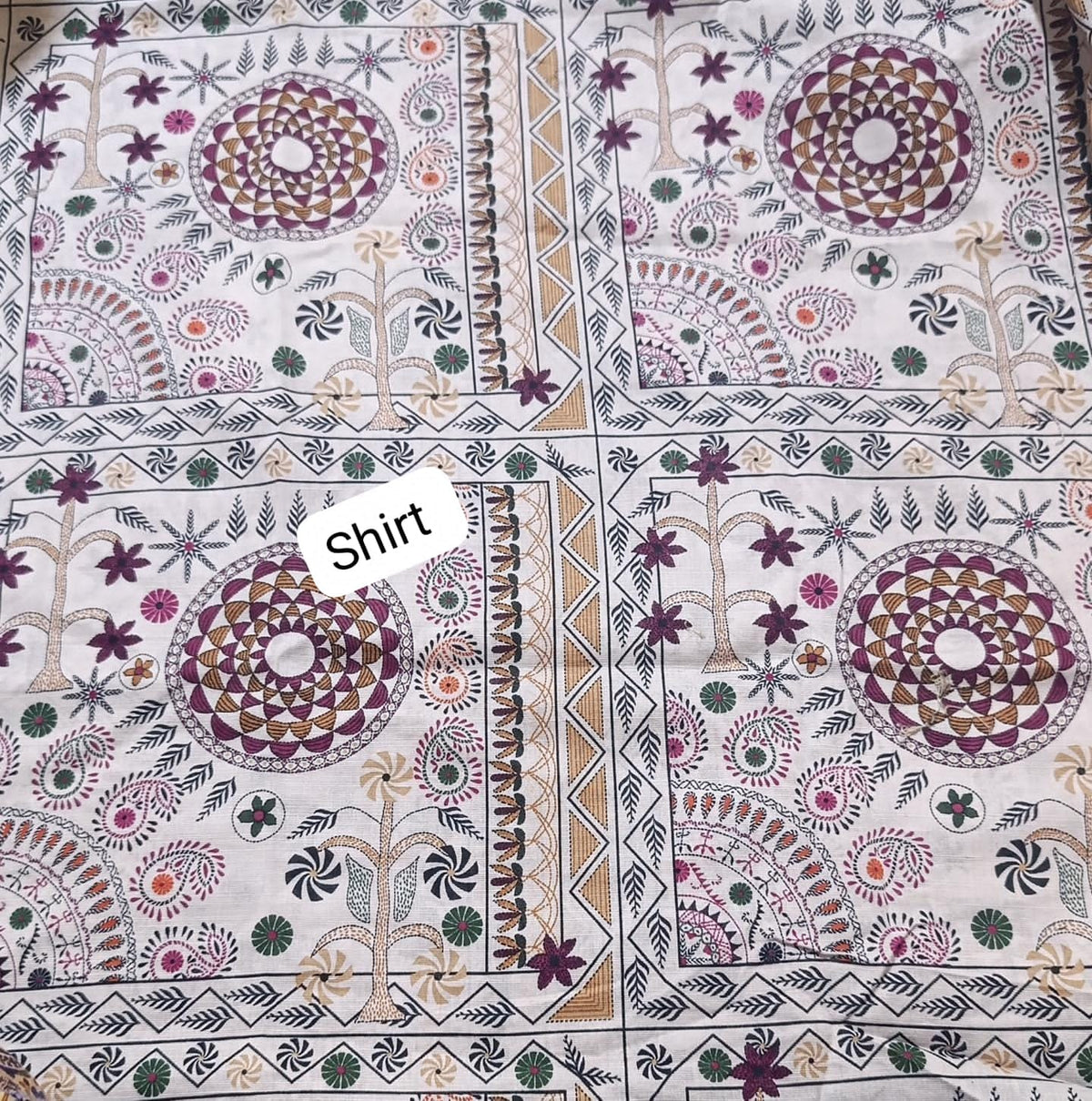 Khaadi khaddar printed shirt