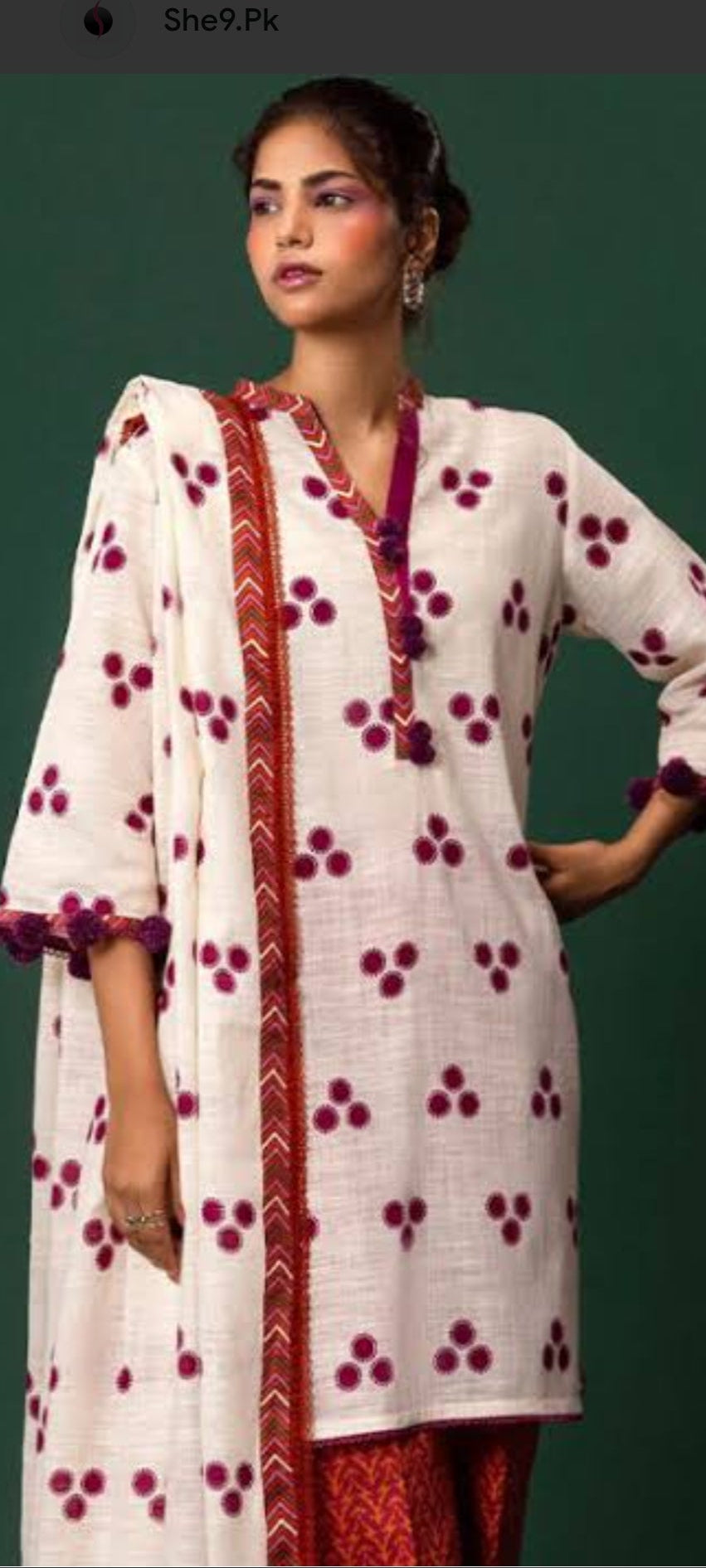 Sana safinaz winter khaddar printed 2pc