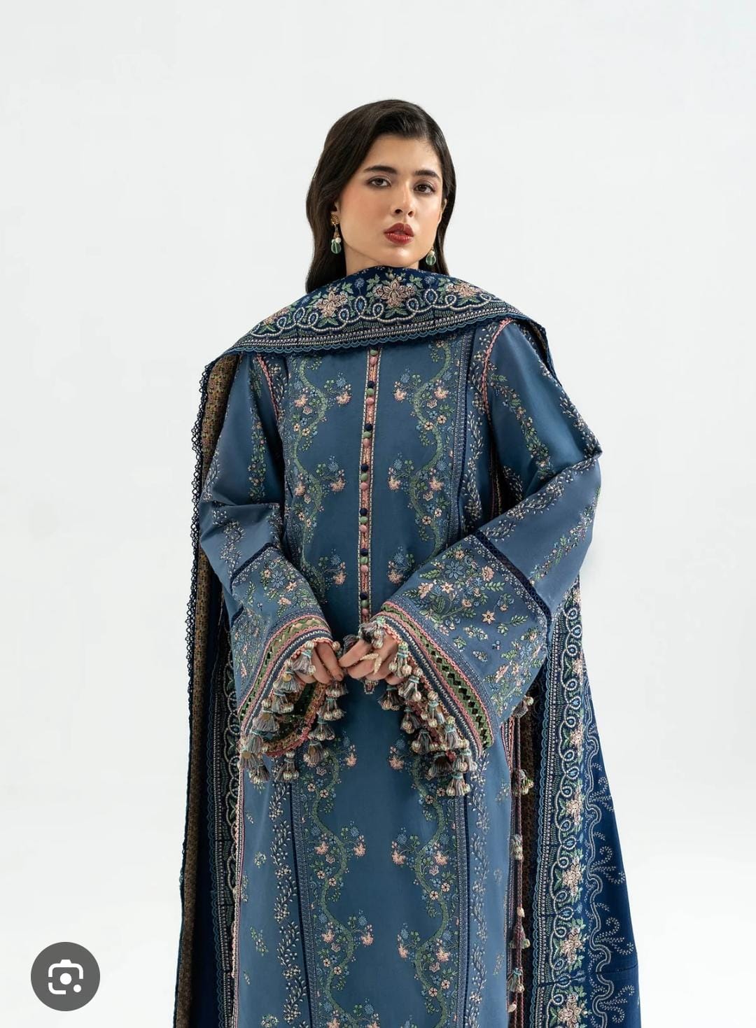 HussainRehar leftover khaddar embroidered 3pc