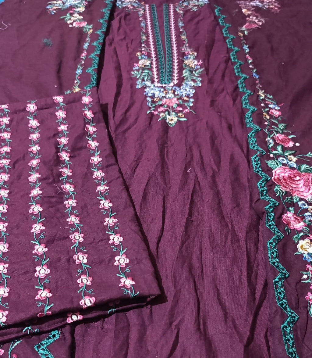 HussainRehar winter emb shirt back width 25