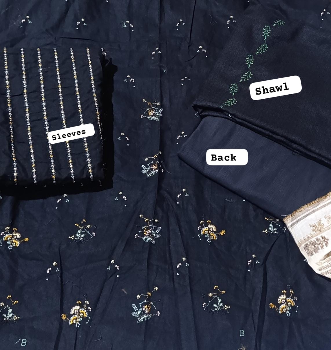 HussainRehar winter khaddar luxury emb 2pc
