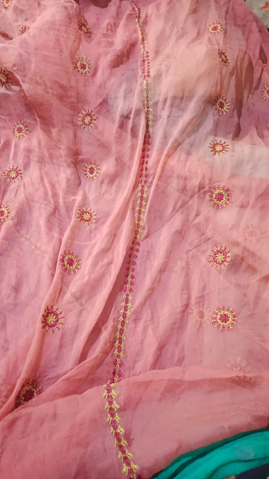 Bareeze embroidered chiffon dupatta