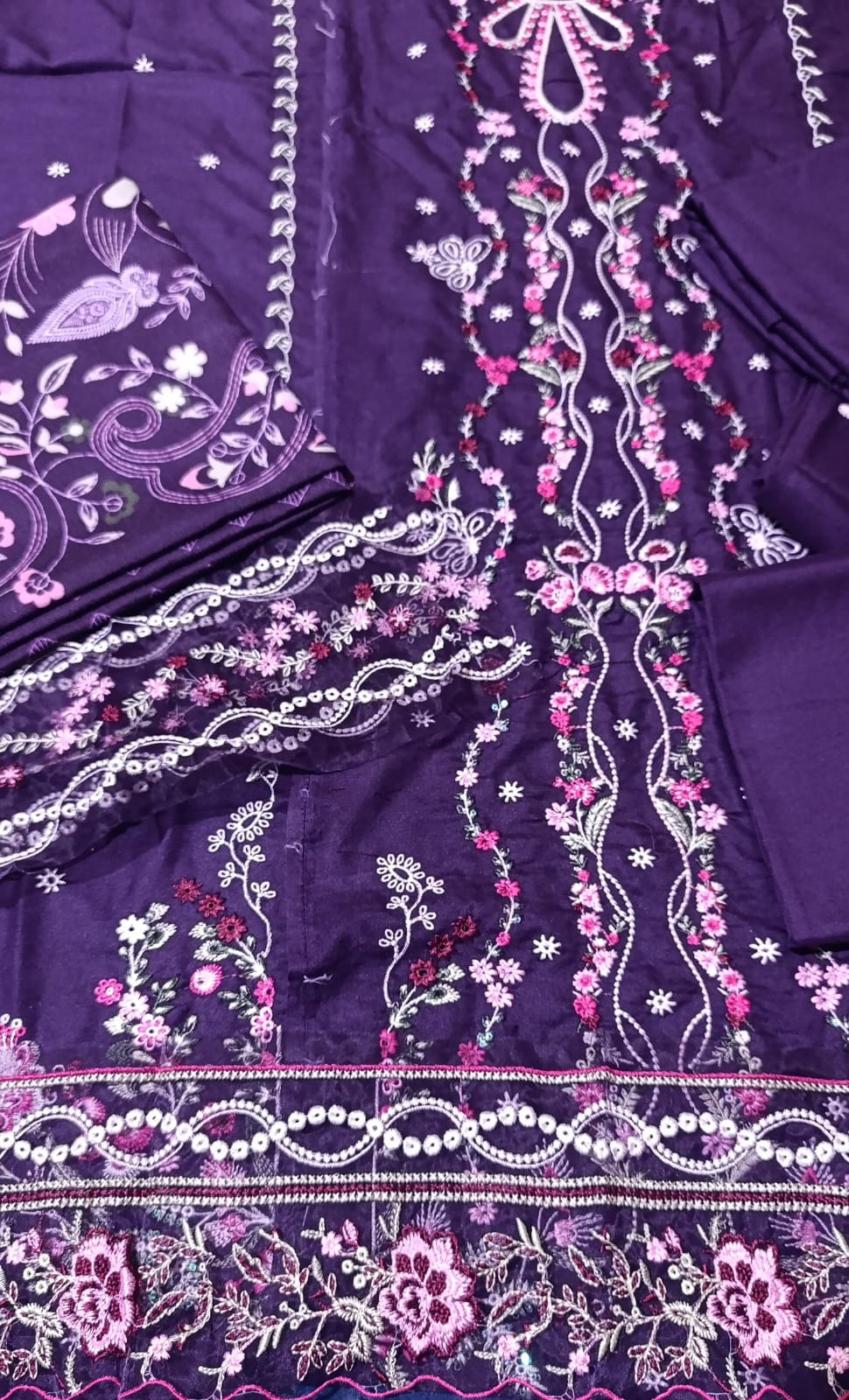 Nureh embroidery khaddar 3pc