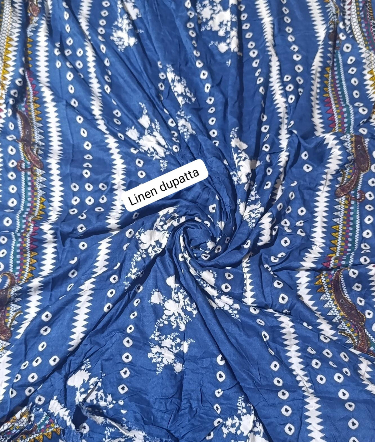 Nishat printed linen dupatta