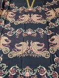 Ethnic lawn silk printed kaftan shirt unstitched