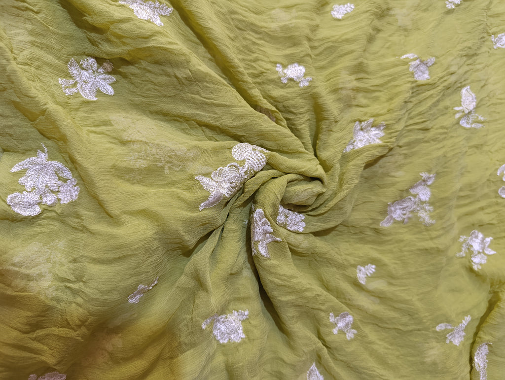 HussainRehar pure chiffon embroidered dupatta