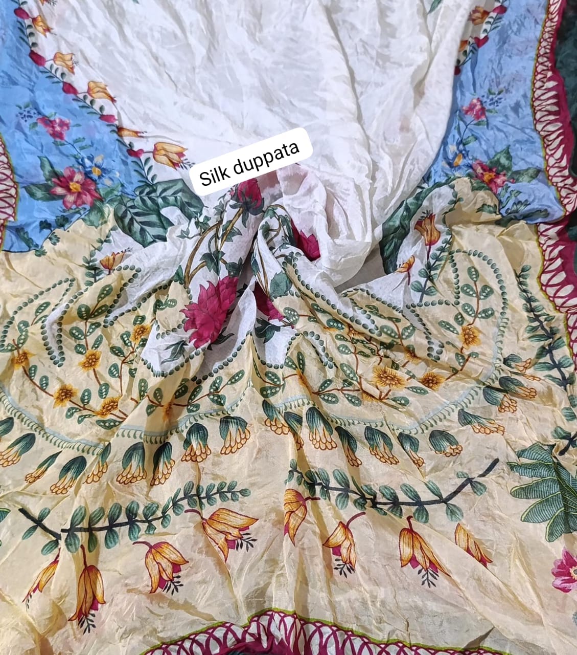 HussainRehar printed Silk dupatta