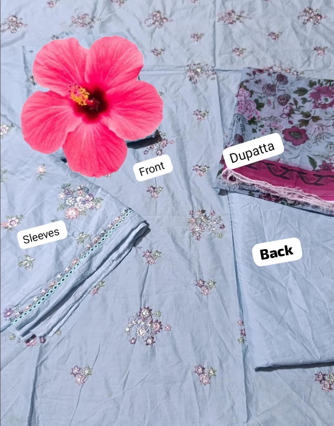 Batik emb lawn 3pc