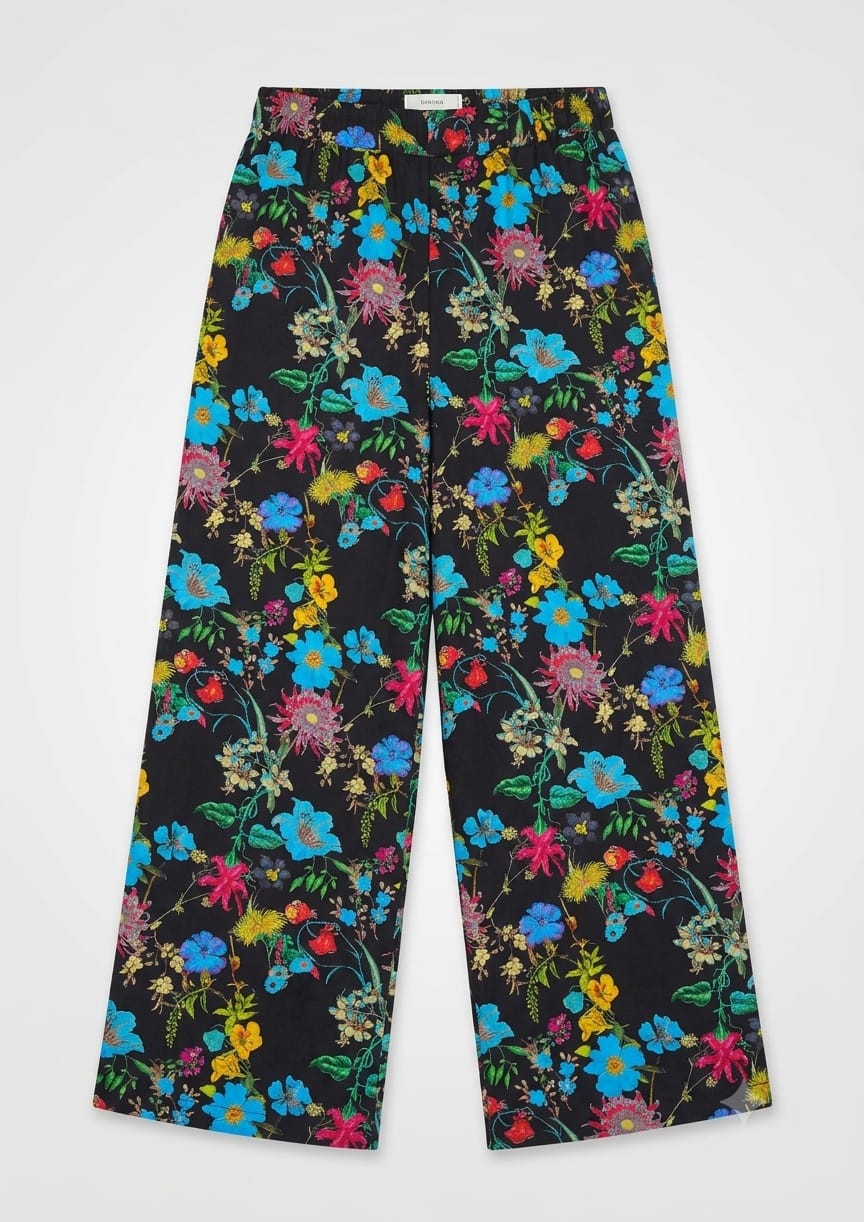 Charizma printed linen plazo trouser medium