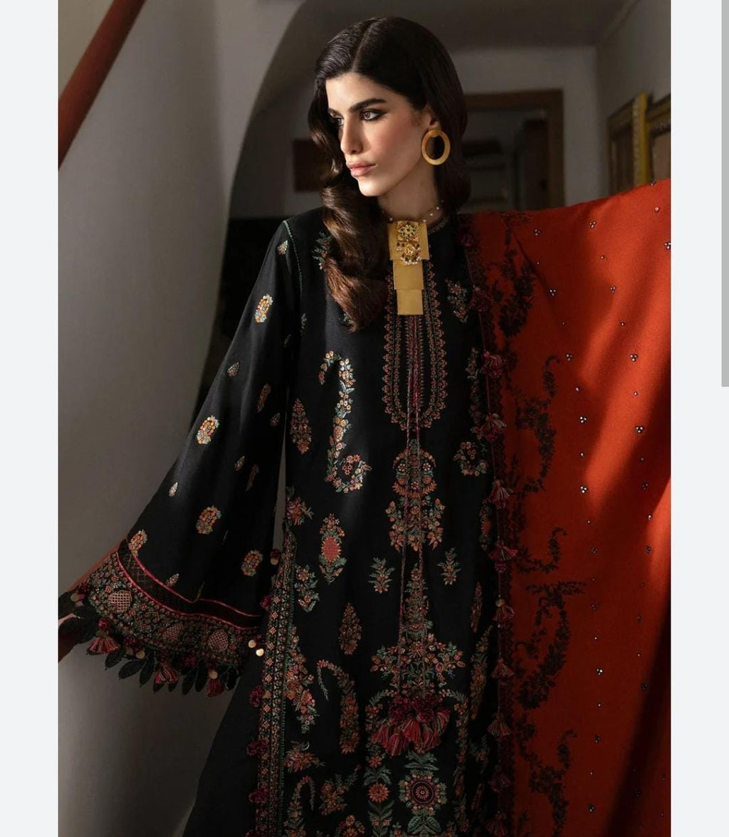 HussainRehar winter karandi emb shawl