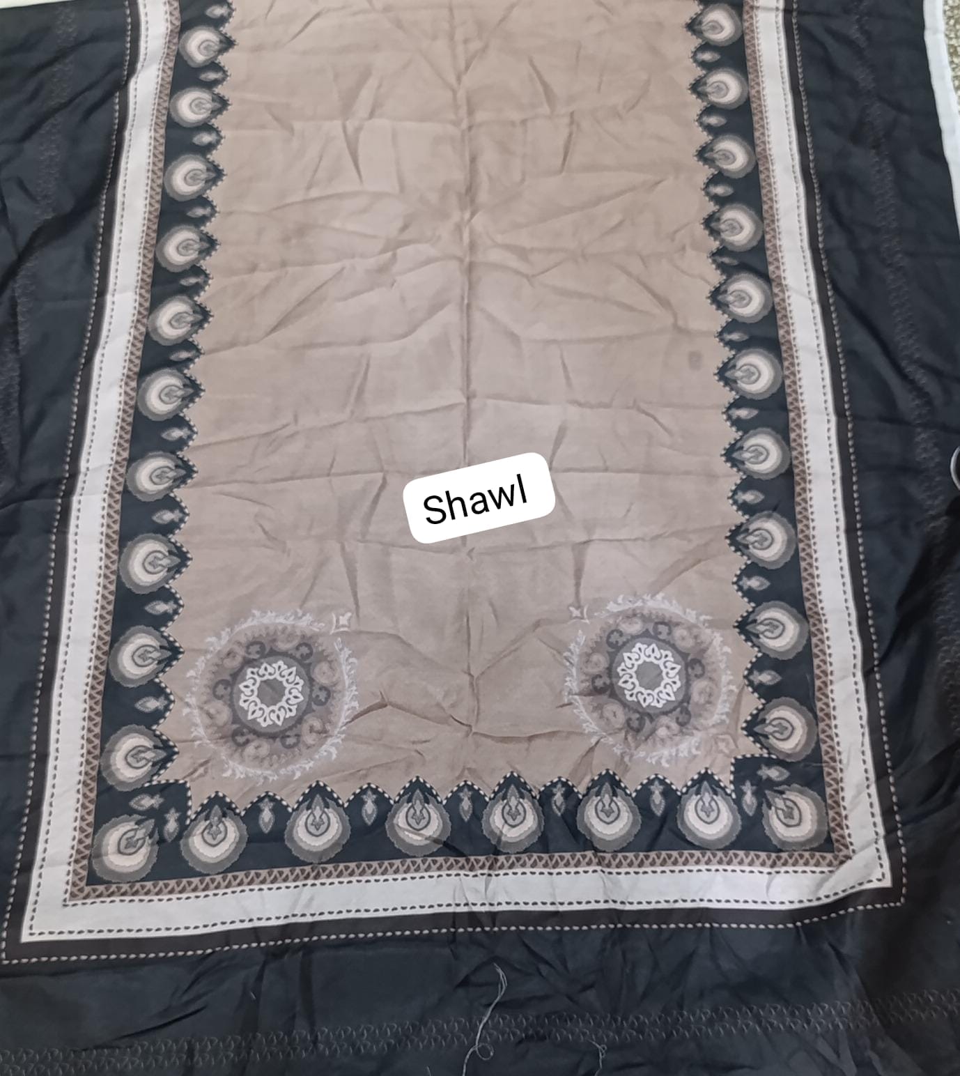 Baroque acrylic printed shawl