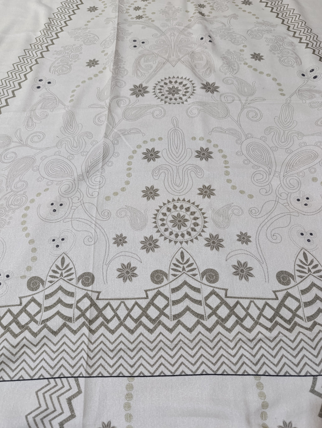 Ethnic winter  karandi printed kaftan shirt unstitched