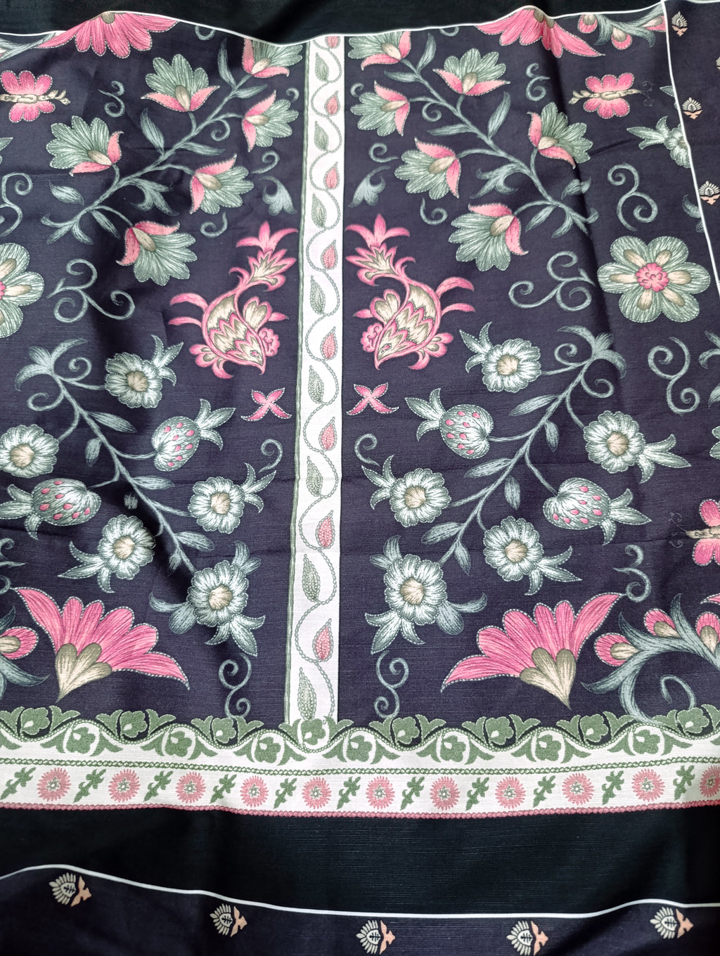 Ethnic khaddar printed kaftan shirt unstitched