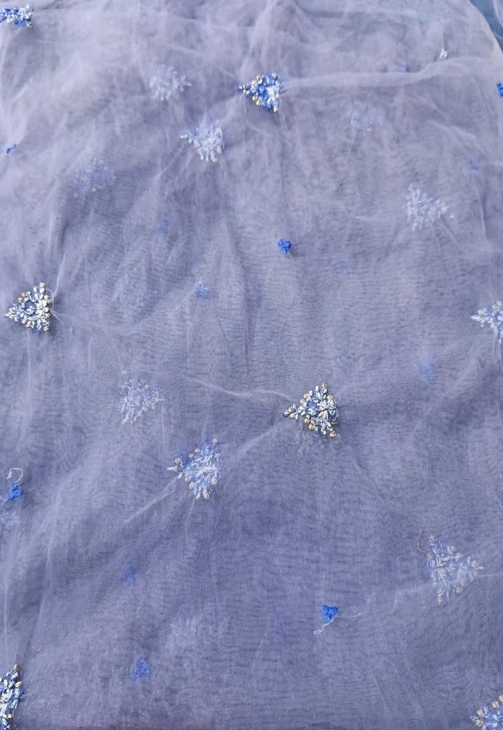 Branded net emb dupatta leftover