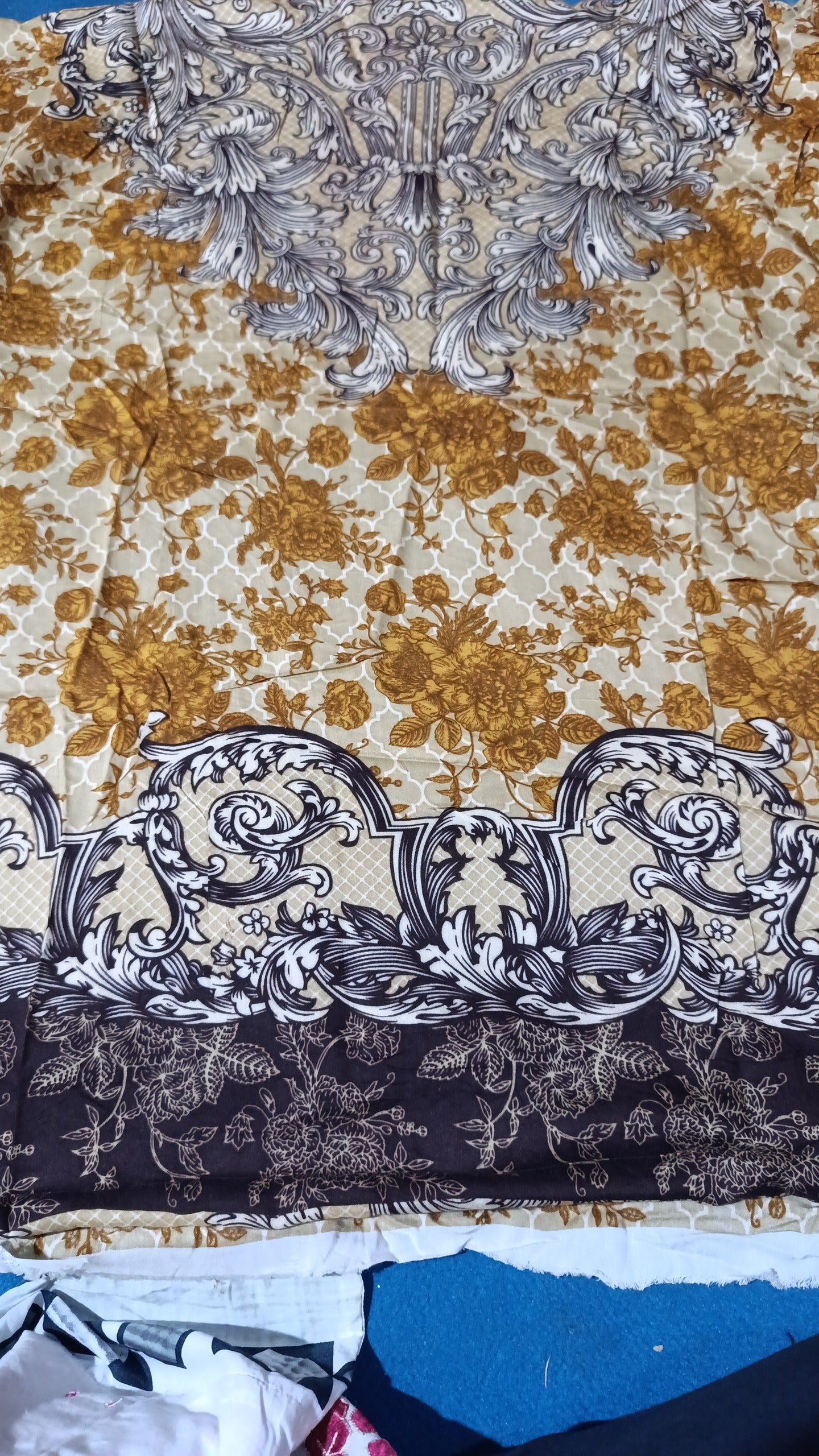 Kesariya linen printed shirt
