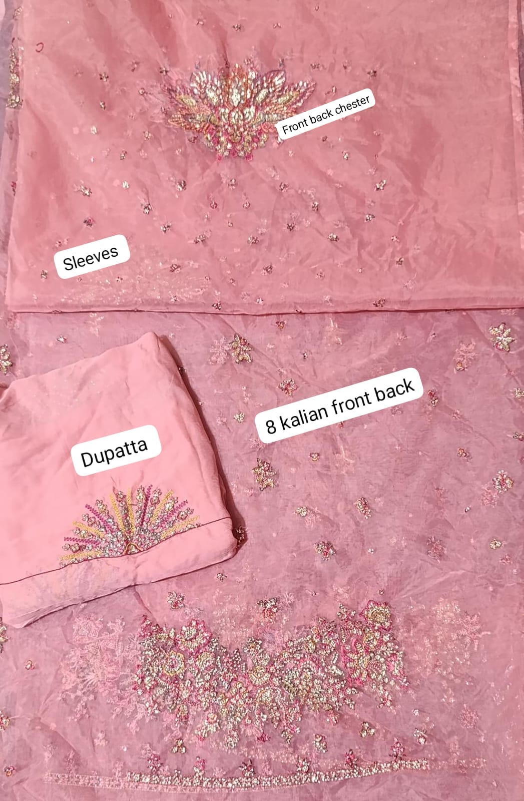 HussainRehar organza emb fancy 2pc