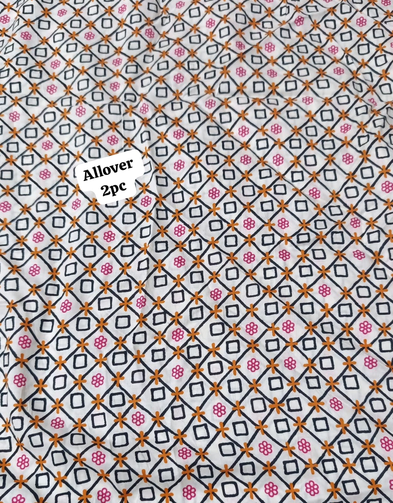 Branded winter allover linen printed 2pc
