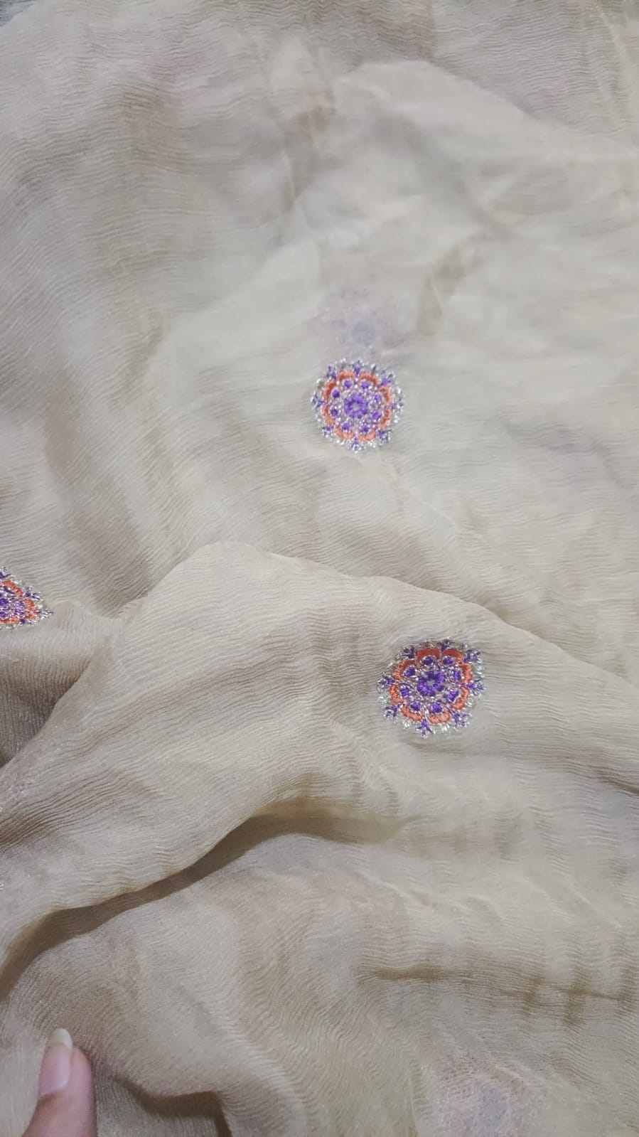Bareeze embroidered chiffon dupatta