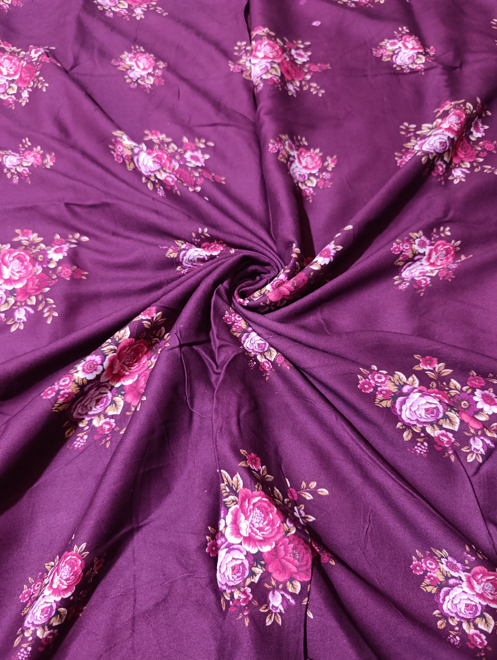 Ethnic linen printed kaftan shirt unstitched