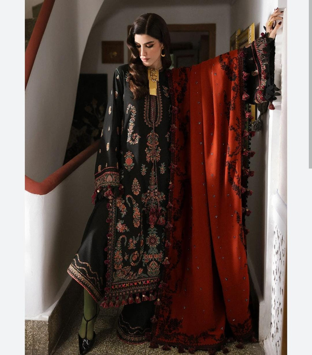 HussainRehar winter karandi emb shawl