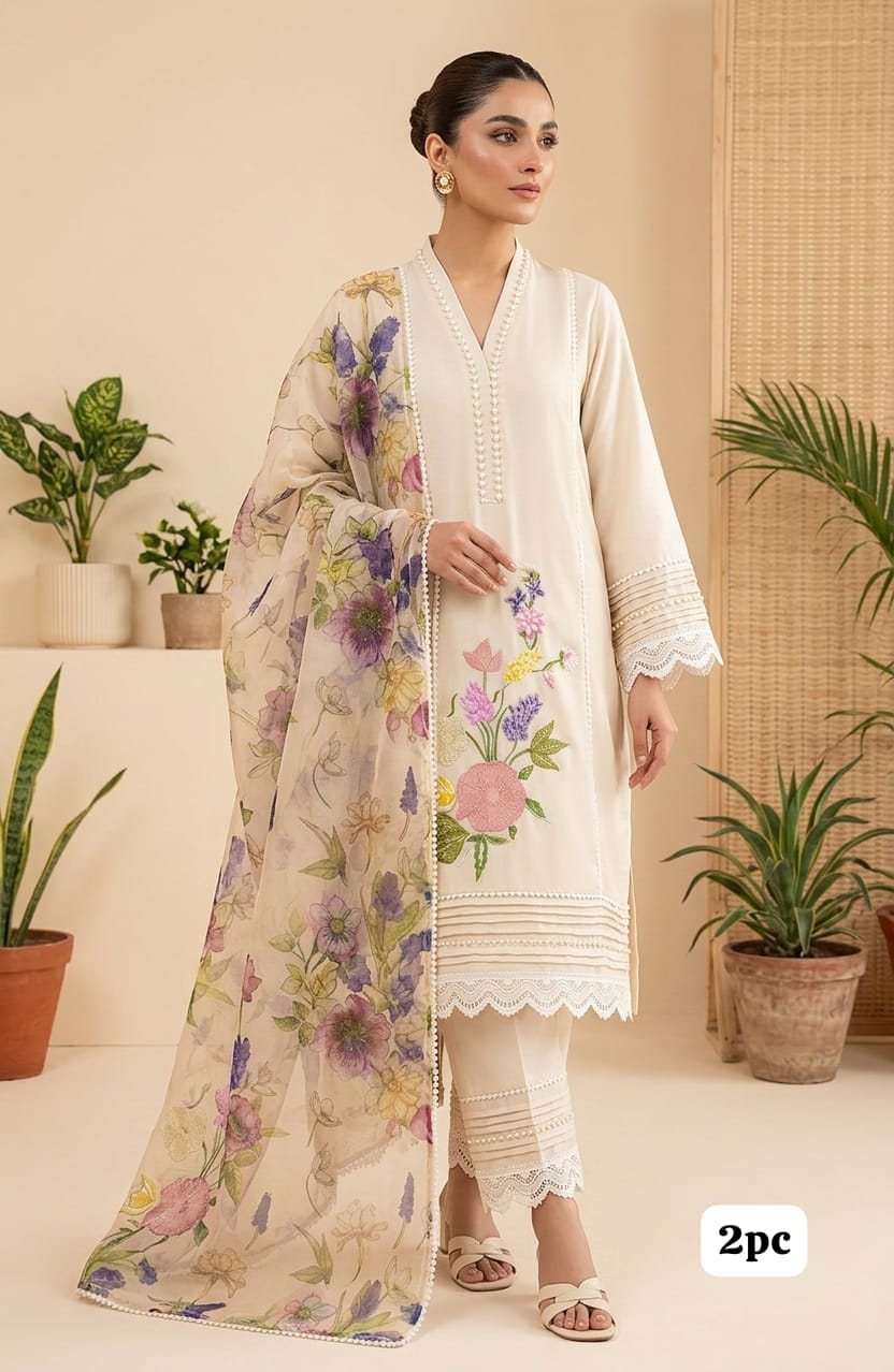 Branded Rashmi formal fabric 2pc medium befresh