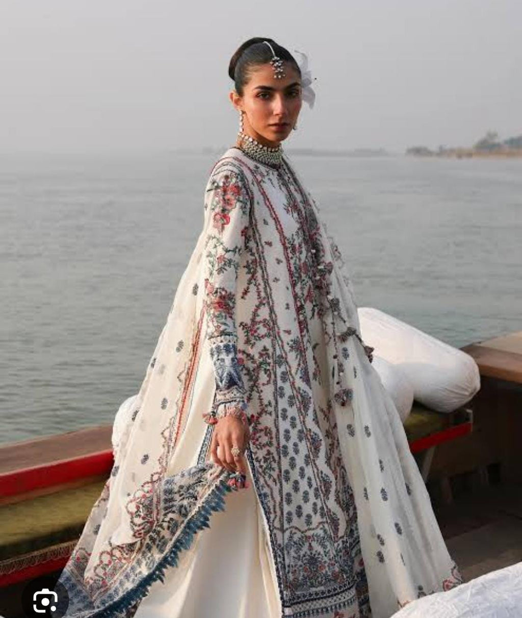 Hussain rehar luxury lawn emb 2pc