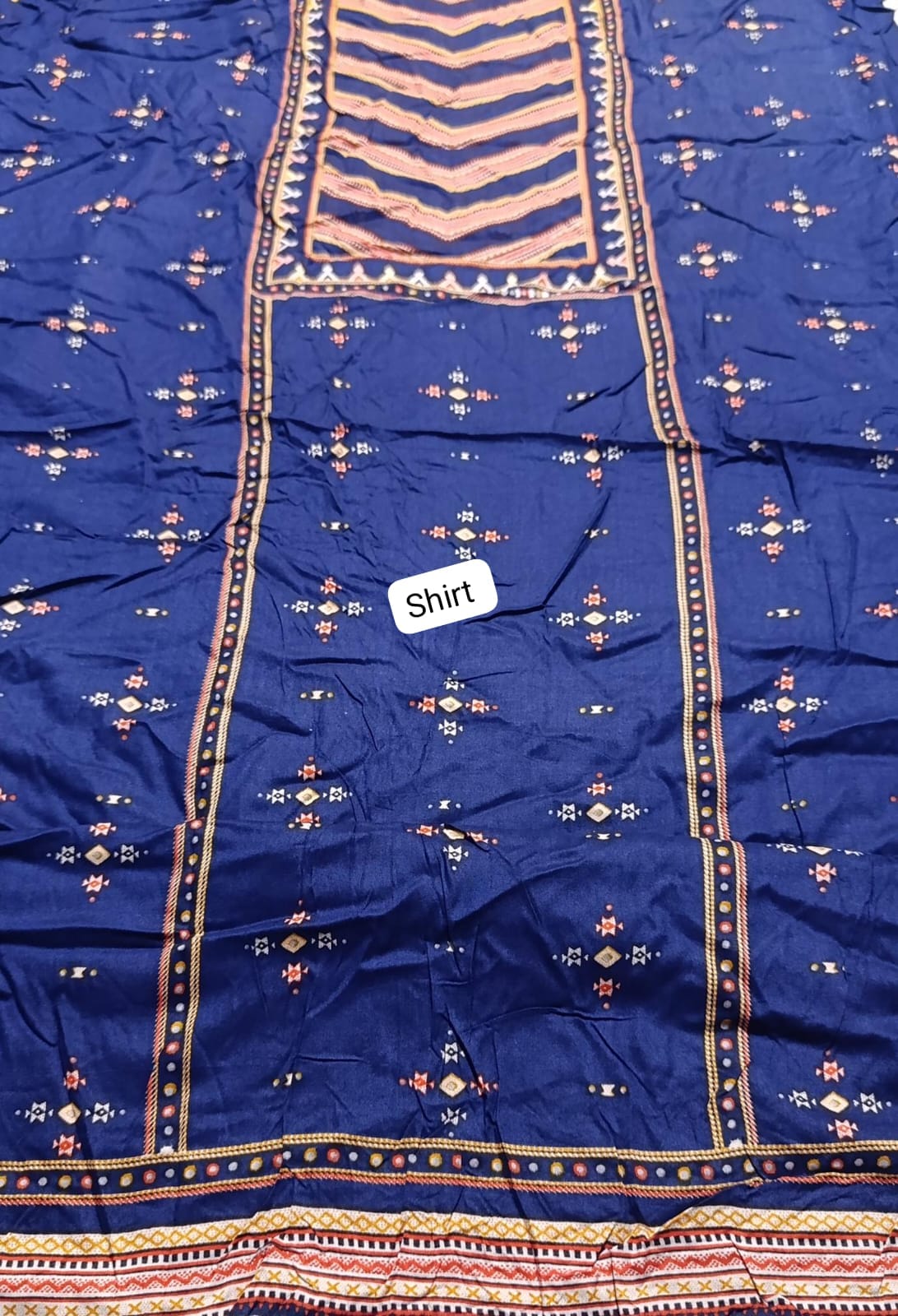 Kesariya printed winter linen shirt