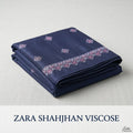 Zara shahjhan viscose linen emb shawl