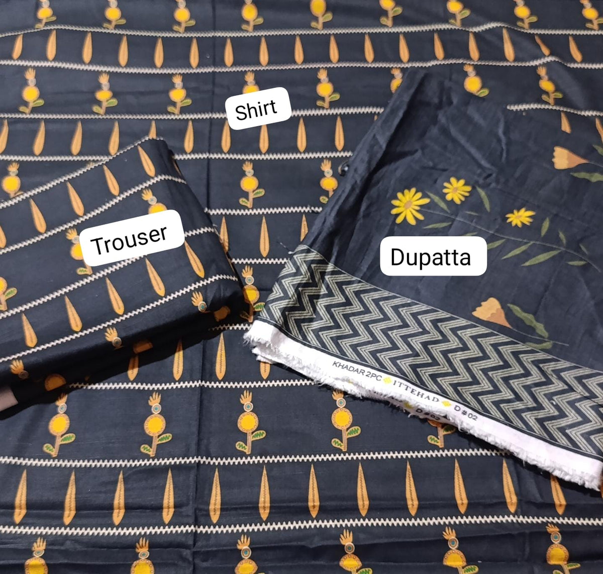 Ittehade printed khaddar 3pc