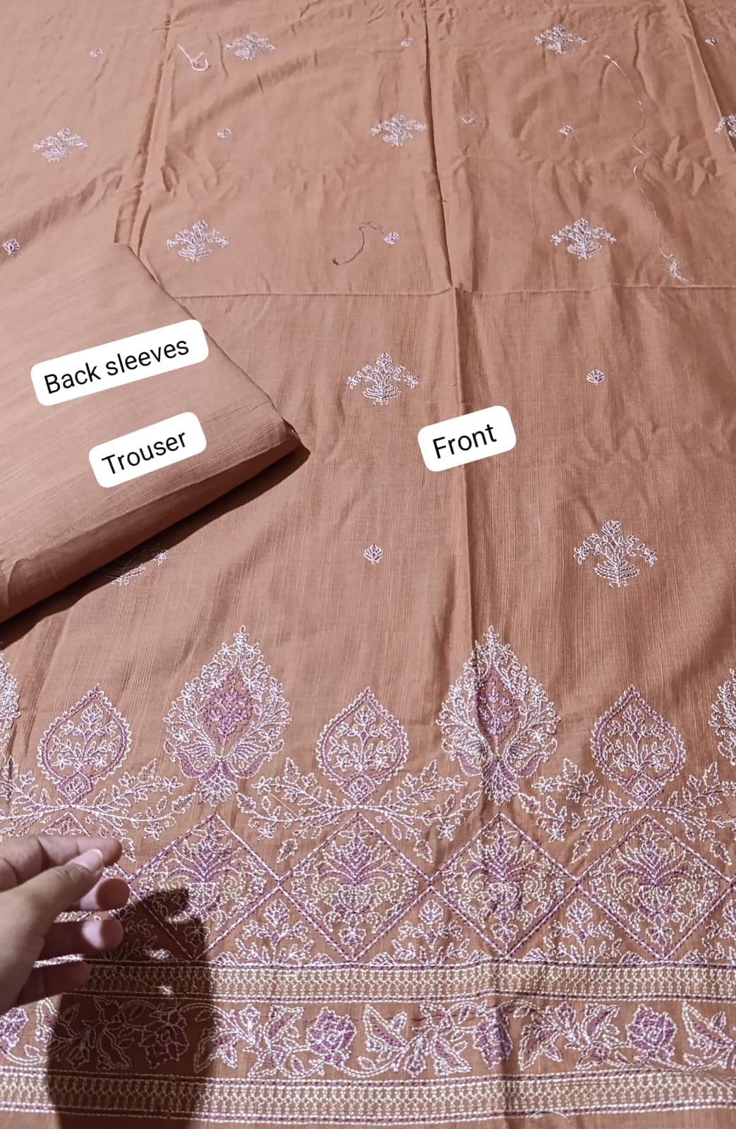 Batik emb khaddar 2pc