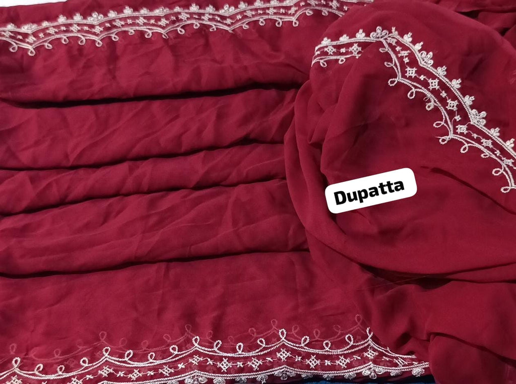 Zarashahjahan chiffon emb dupatta