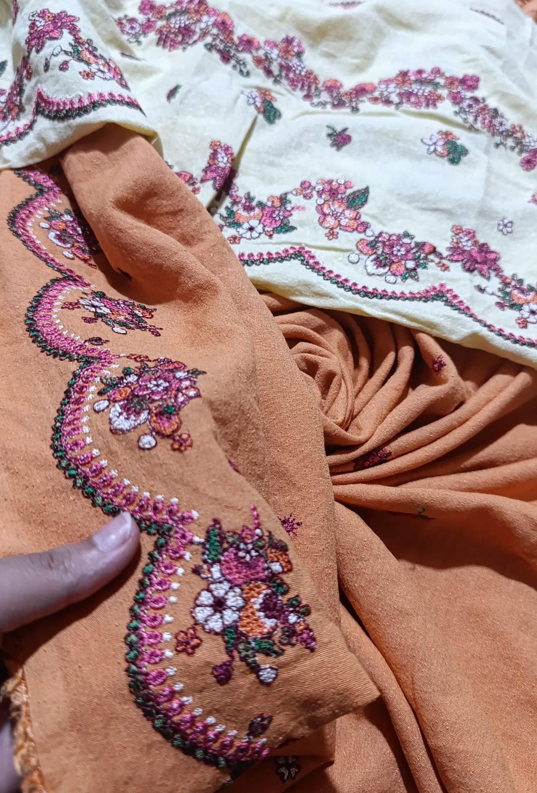 HussainRehar karandi embroidered shawl