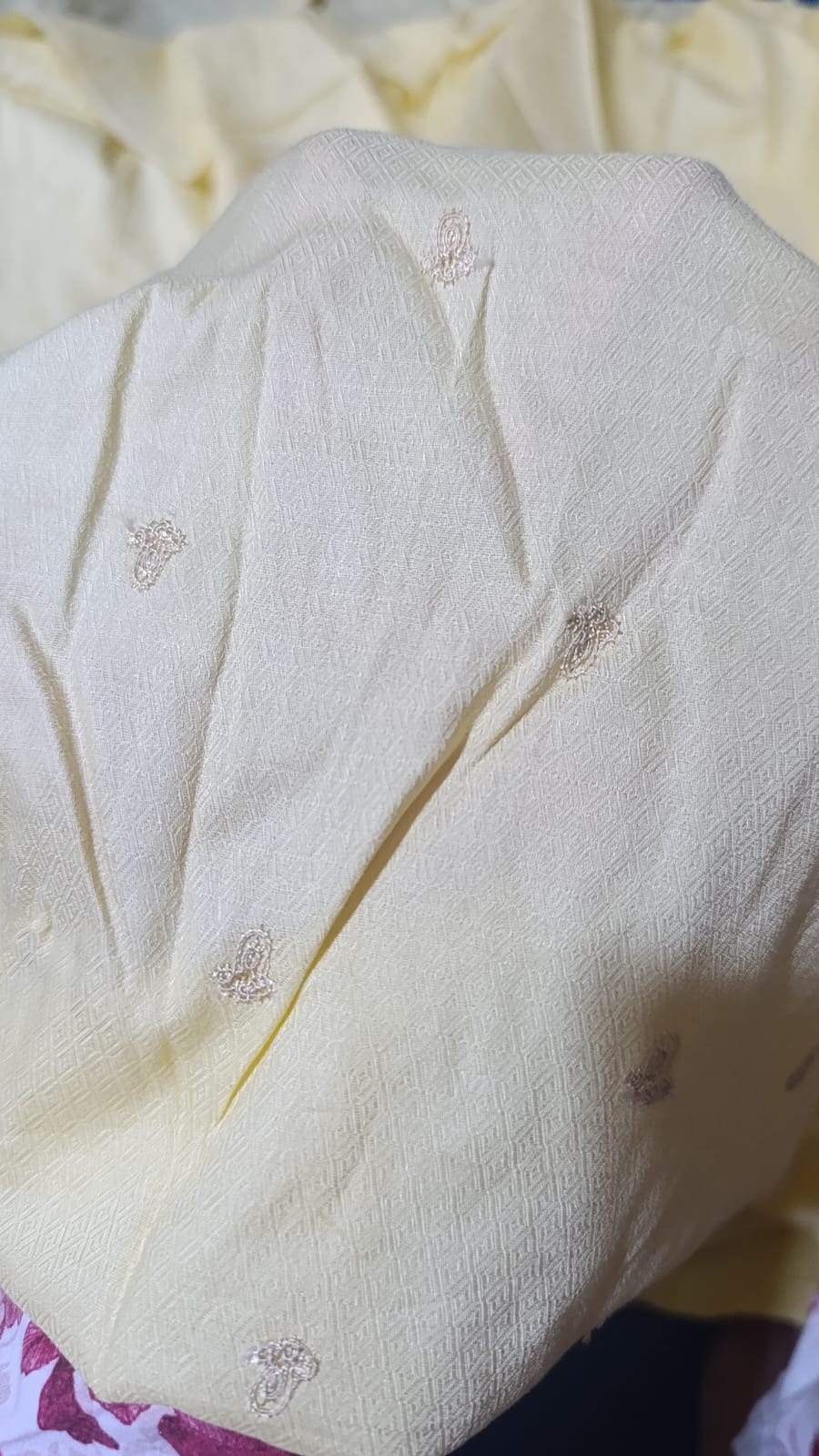 Branded lawn emb self print shirt