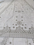 Ethnic winter  karandi printed kaftan shirt unstitched